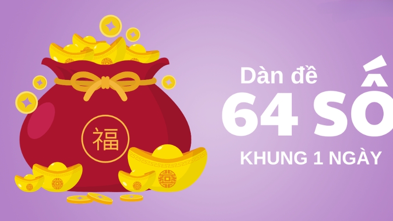 Dàn đề 64 số trong khung 1 ngày giúp tăng cơ hội trúng thưởng bằng cách bao quát đầy đủ các khả năng trong suốt 24 giờ. Theo dõi chặt chẽ và đưa ra lựa chọn chính xác!